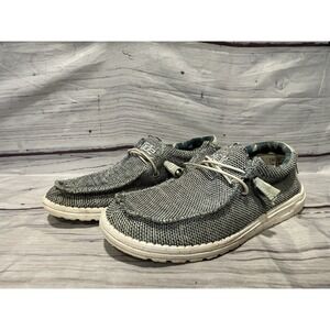 Hey Dude Wally Sox Ice Grey Slip-On Shoes Men's 7 USED